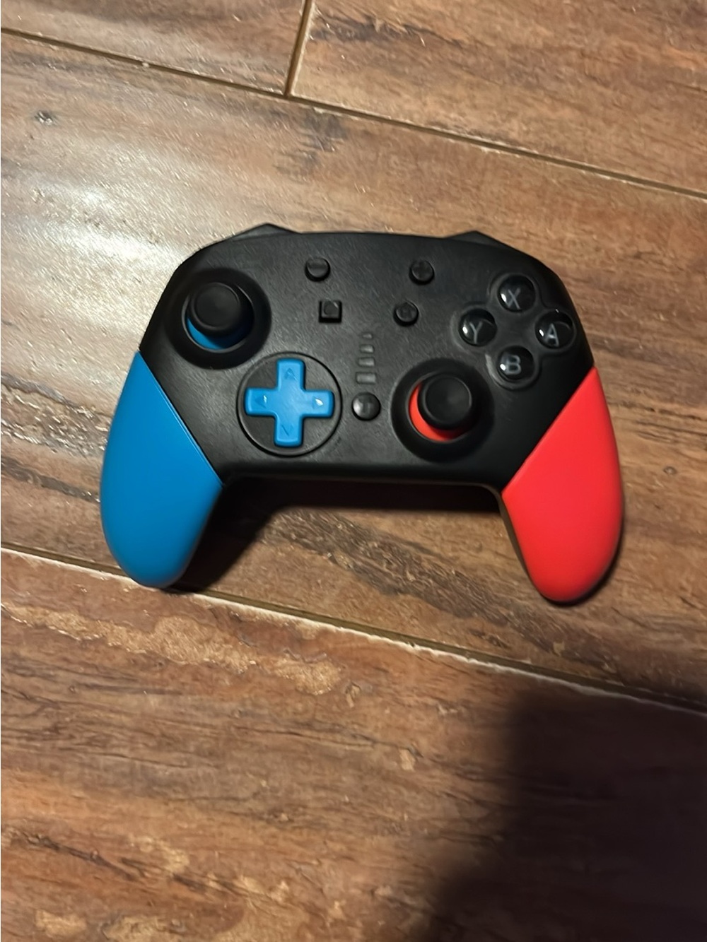 Wireless Gaming Controller in Black with Blue & Red Accents